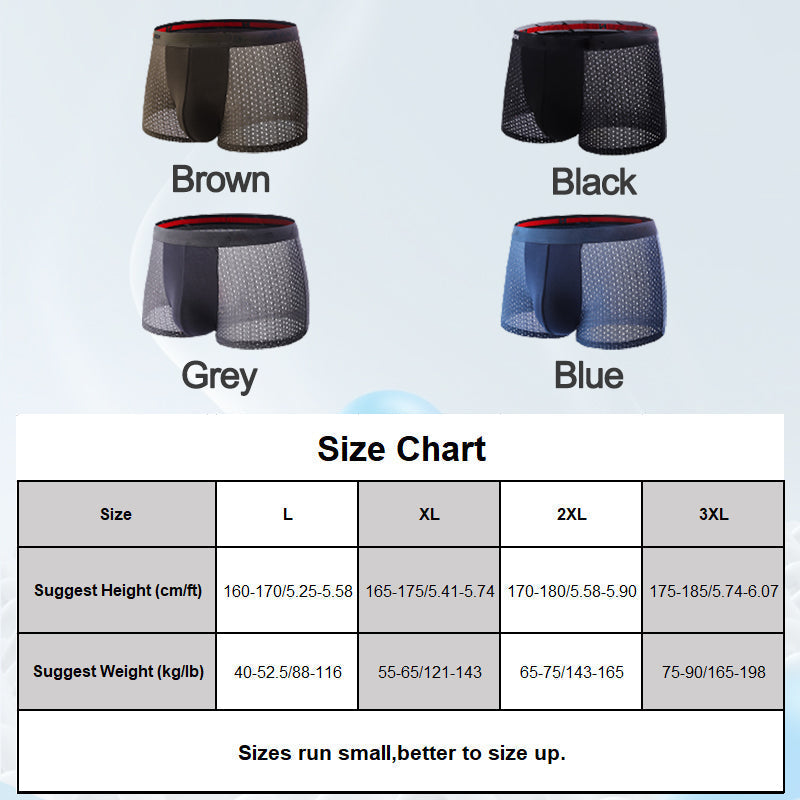 3 Stück Herren Mesh Breathable Boxer Slips