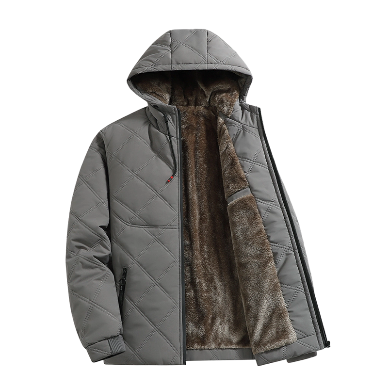 🔥Beliebtes Produkt !✨Winterjacke für Herren mit Kapuze und Plüschfutter