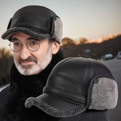 ❄️ Herren Wintermütze Lammfell Ohrenschützer