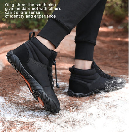 Unisex-Barfußschuhe mit Fleece-Innenfutter und Schnürung