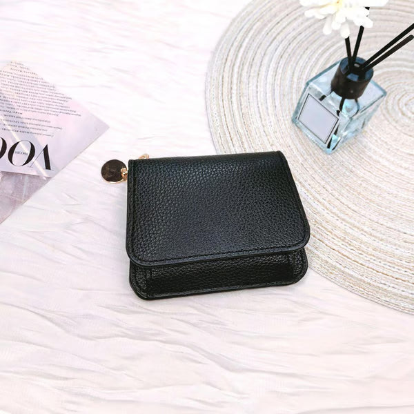 💖1 kaufen, 1 gratis!! ✨RFID-geschützte kurze Geldbörse für Damen, Mini-Kartenetui mit Schlüsselring, Münzfach und Ausweisfach👛