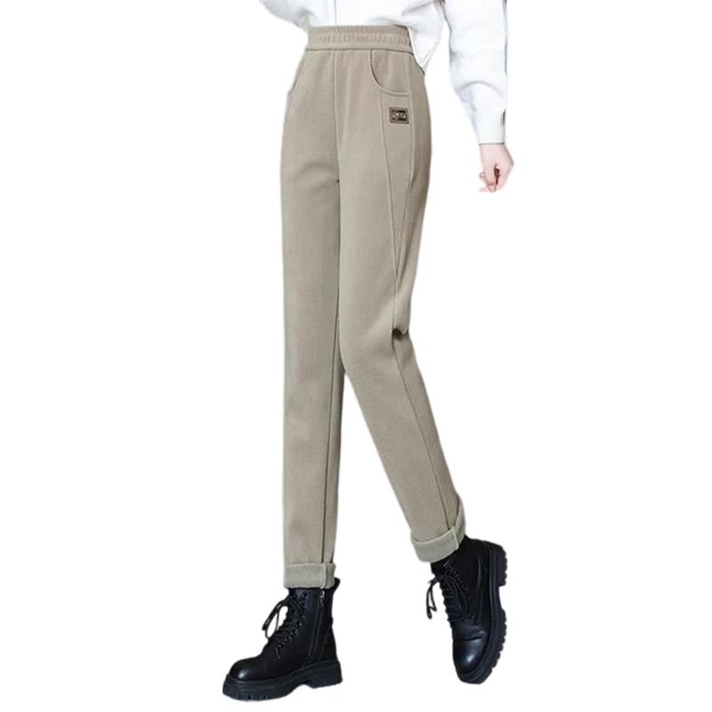 👖 ✨Schlankmachend & vielseitig, ideal für den Alltag – Damenhose mit Kunstfell-Futter, hochtailliert