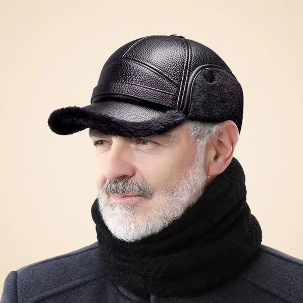 ❄️ Herren Wintermütze Lammfell Ohrenschützer