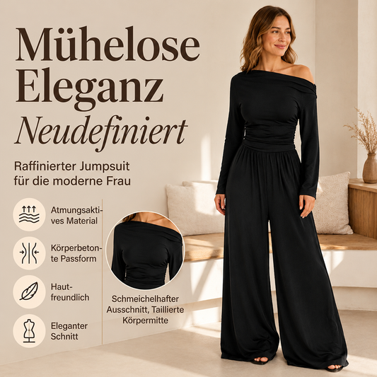 🛍️✨Damen-Schulterfreier Weitbein-Jumpsuit