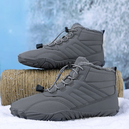 Unisex-Barfußschuhe mit Fleece-Innenfutter und Schnürung