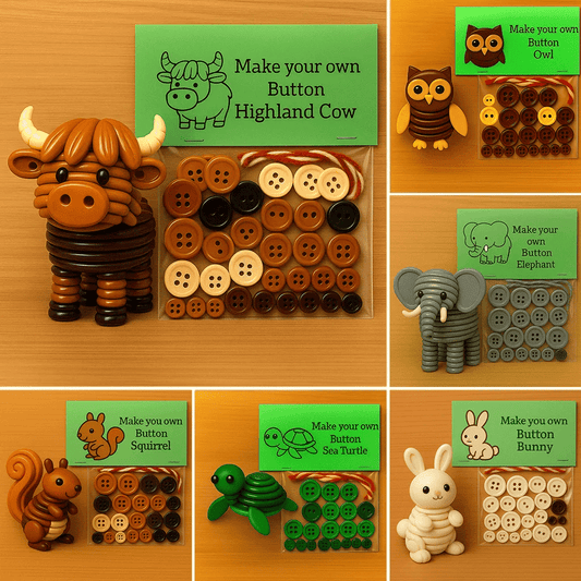 🎅Vánoční dekorace DIY Button Animal🎁