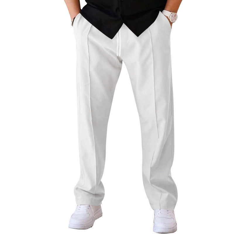 👖Letzter Tag Verkauf 50% Rabatt✨💖Herrenhose mit geradem Bein und Kordelzug am Bund
