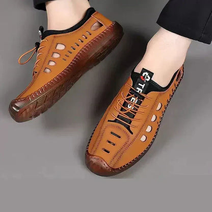 🥾 NUR FÜR KURZE ZEIT: 50 % RABATT! ✨ Wander-Slipper – weiches Leder, atmungsaktiv, rutschfest 🏔️