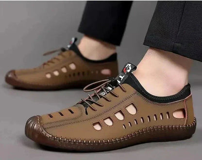 🥾 NUR FÜR KURZE ZEIT: 50 % RABATT! ✨ Wander-Slipper – weiches Leder, atmungsaktiv, rutschfest 🏔️