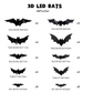 🔥🦇 3D LED nástěnná lampa s netopýrem