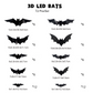 🔥🦇 3D LED nástěnná lampa s netopýrem