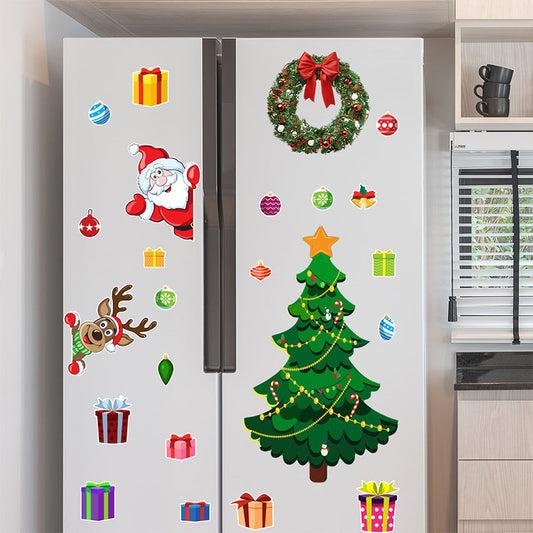 🎄Vánoční 3D magnetická samolepka s kreslenými postavičkami