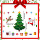 🎄Vánoční 3D magnetická samolepka s kreslenými postavičkami