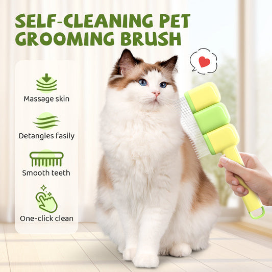 🐈Samočisticí kartáč na péči o domácí mazlíčky