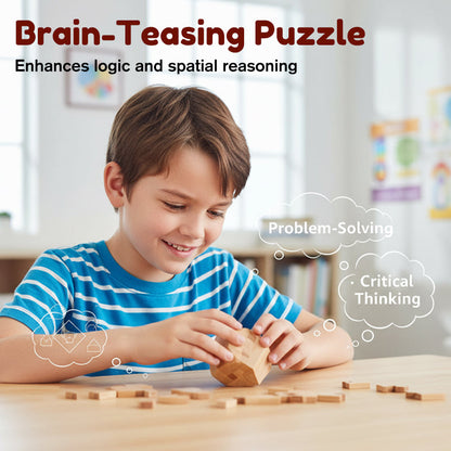 🧩🧠 Dřevěné puzzle Luban zámek