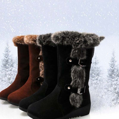 🔥 Dámské sněhule do půli lýtek s plyšovým lemováním👢