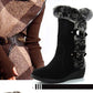 🔥 Dámské sněhule do půli lýtek s plyšovým lemováním👢
