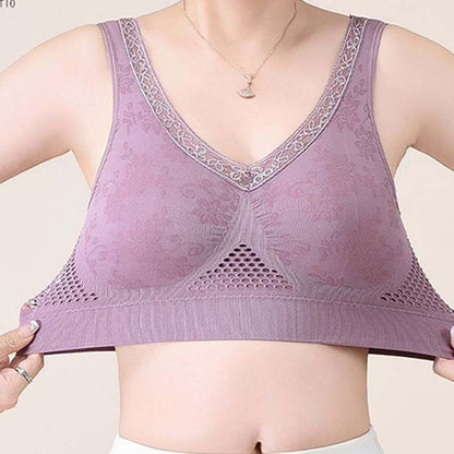 ✨ Bezdrátová krajková podprsenka s vysokou podporou pro ženy