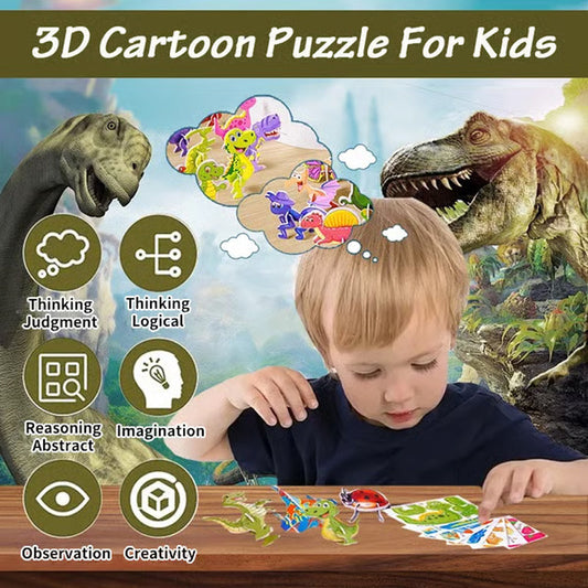 🦖 Vzdělávací DIY 3D puzzle sada