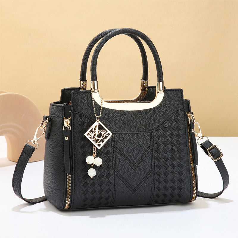 🔥👜 Elegante Damen-Handtasche mit Tragegriff und Schulterriemen🌸