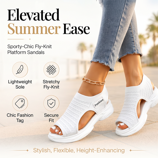 👡 Pohodlné dámské pletené sandály na platformě – Prodyšné, měkká podrážka, pohodlné nošení – Platba při převzetí ✨
