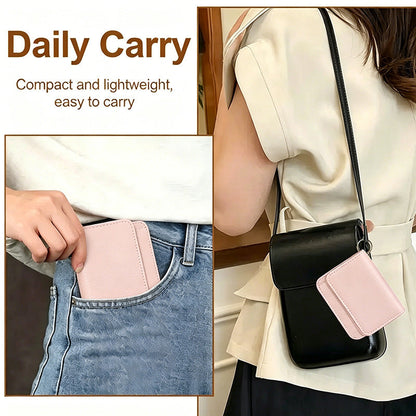 💖1 kaufen, 1 gratis!! ✨RFID-geschützte kurze Geldbörse für Damen, Mini-Kartenetui mit Schlüsselring, Münzfach und Ausweisfach👛