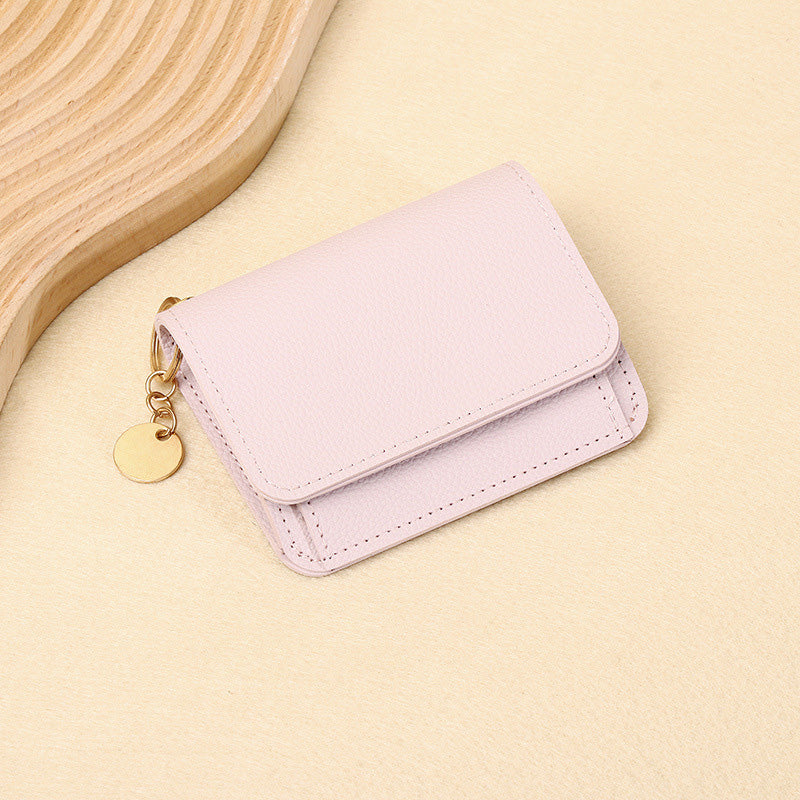 💖1 kaufen, 1 gratis!! ✨RFID-geschützte kurze Geldbörse für Damen, Mini-Kartenetui mit Schlüsselring, Münzfach und Ausweisfach👛