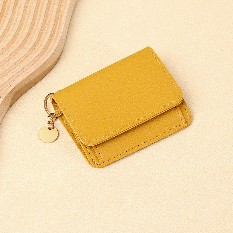 💖1 kaufen, 1 gratis!! ✨RFID-geschützte kurze Geldbörse für Damen, Mini-Kartenetui mit Schlüsselring, Münzfach und Ausweisfach👛