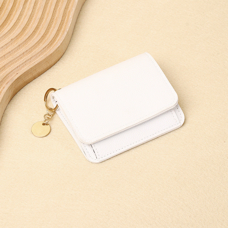 💖1 kaufen, 1 gratis!! ✨RFID-geschützte kurze Geldbörse für Damen, Mini-Kartenetui mit Schlüsselring, Münzfach und Ausweisfach👛