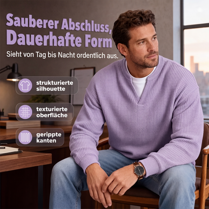 ✨ 50 % RABATT – Damen Waffel-T-Shirt im Layer-Look | Bequemer Alltagsstil mit eleganter Struktur 👚 3