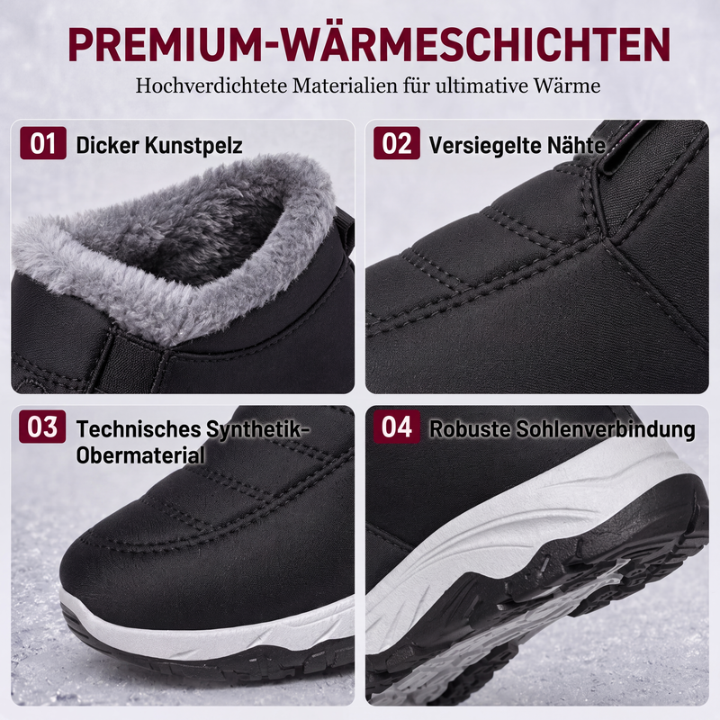 🥾 50 % RABATT | Warme Füße ohne lästiges Schnüren – Winter-Slip-On Boots mit Plüschfutter