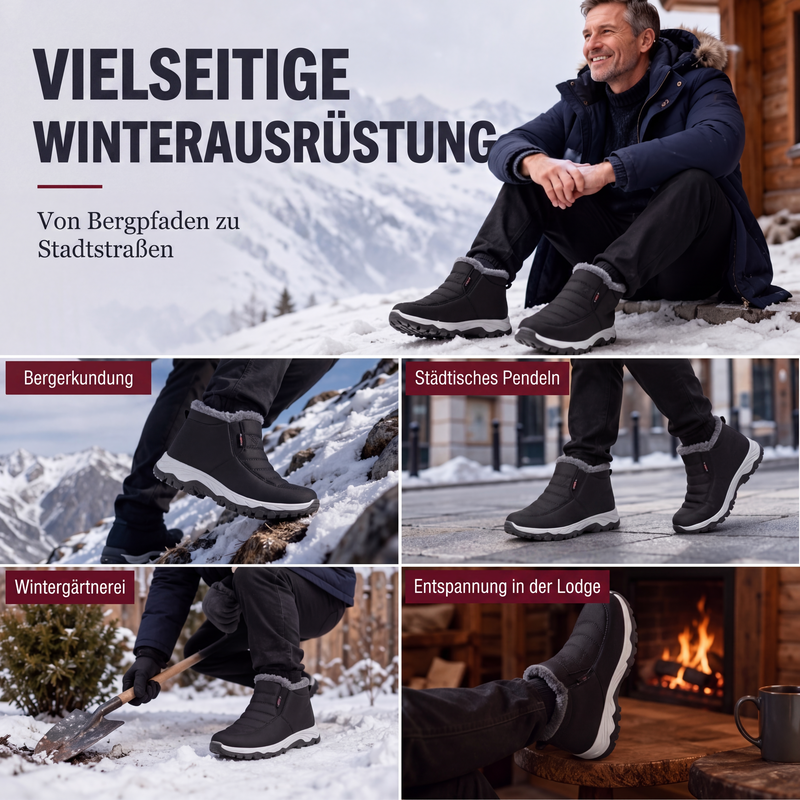 🥾 50 % RABATT | Warme Füße ohne lästiges Schnüren – Winter-Slip-On Boots mit Plüschfutter