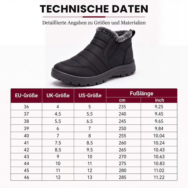 🥾 50 % RABATT | Warme Füße ohne lästiges Schnüren – Winter-Slip-On Boots mit Plüschfutter