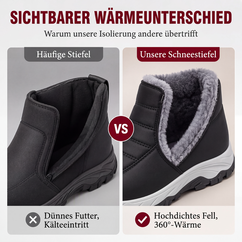 🥾 50 % RABATT | Warme Füße ohne lästiges Schnüren – Winter-Slip-On Boots mit Plüschfutter