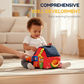🧸🚜 Interaktivní plyšová farma pro děti – 6 zón pro objevování, roztomilí zvířecí maňásci a přenosný domeček s úložným prostorem – Učte se, hrajte si a rozvíjejte se ✨