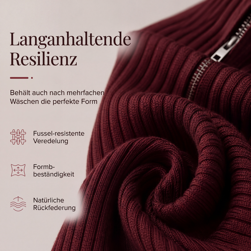 👗  Figurbetonter Komfort & Eleganz – Geripptes Strickkleid