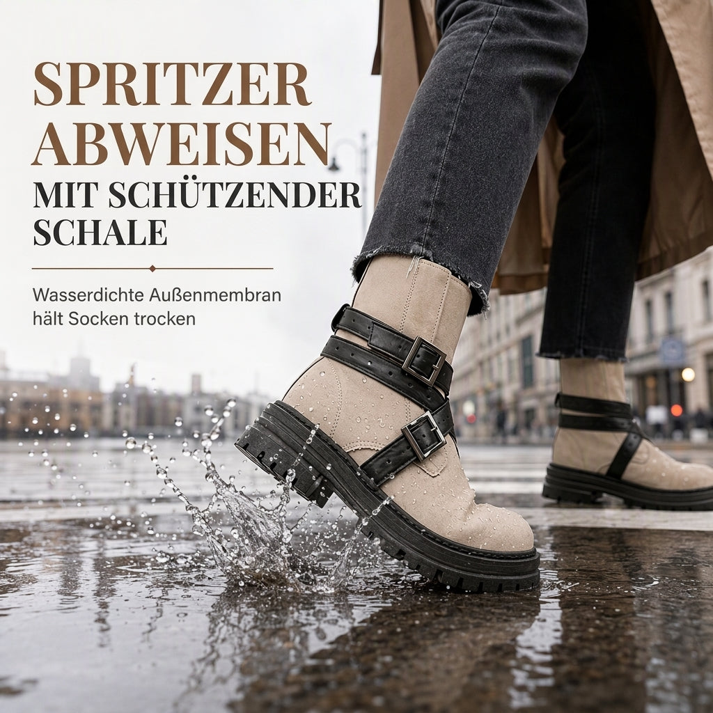 🍂 Komfort trifft Stil – Ihre neuen Lieblings-Boots für jeden Tag! ✨🔥 60% RABATT! 🥾 Damen-Stiefeletten – Rundkappe, Schnallenriemen & Plateau-Blockabsatz