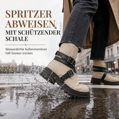 🍂 Komfort trifft Stil – Ihre neuen Lieblings-Boots für jeden Tag! ✨🔥 60% RABATT! 🥾 Damen-Stiefeletten – Rundkappe, Schnallenriemen & Plateau-Blockabsatz