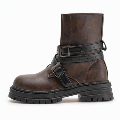 🍂 Komfort trifft Stil – Ihre neuen Lieblings-Boots für jeden Tag! ✨🔥 60% RABATT! 🥾 Damen-Stiefeletten – Rundkappe, Schnallenriemen & Plateau-Blockabsatz