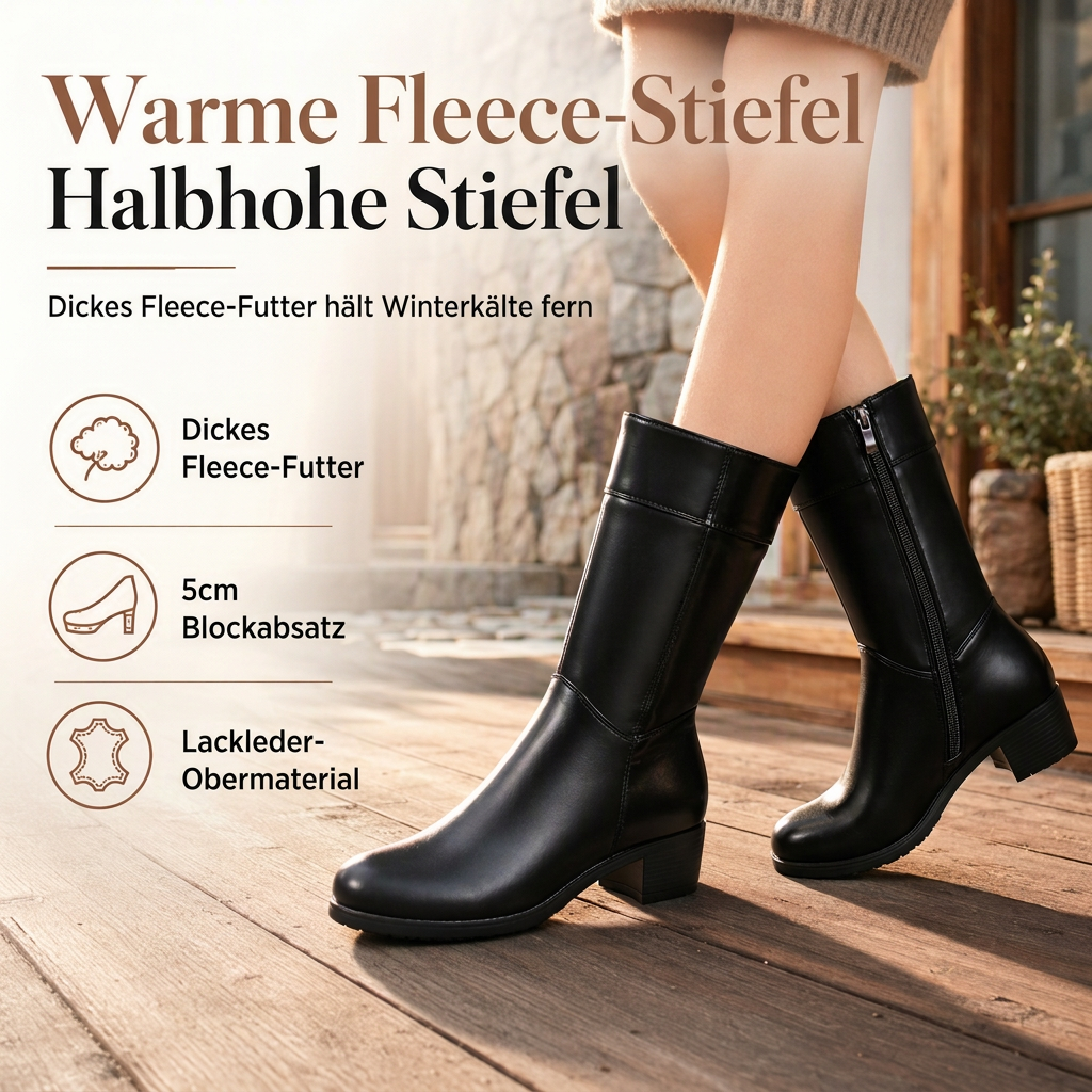 🌨️ Warm & sicher – Gefütterte Winterstiefel – Weiches Innenfutter, rutschfeste Sohle & vielseitig kombinierbar