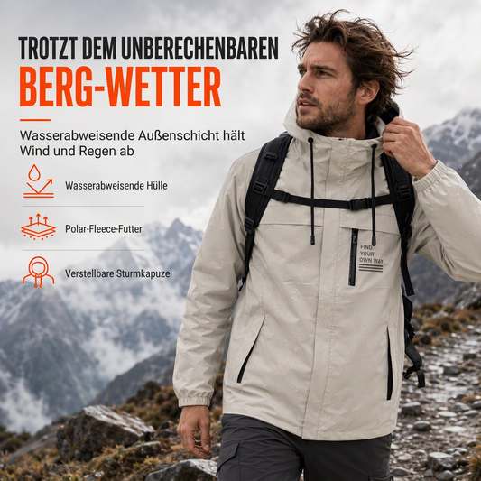 🎉✨ Herren-Outdoor-Windjacke mit abnehmbarer Kapuze