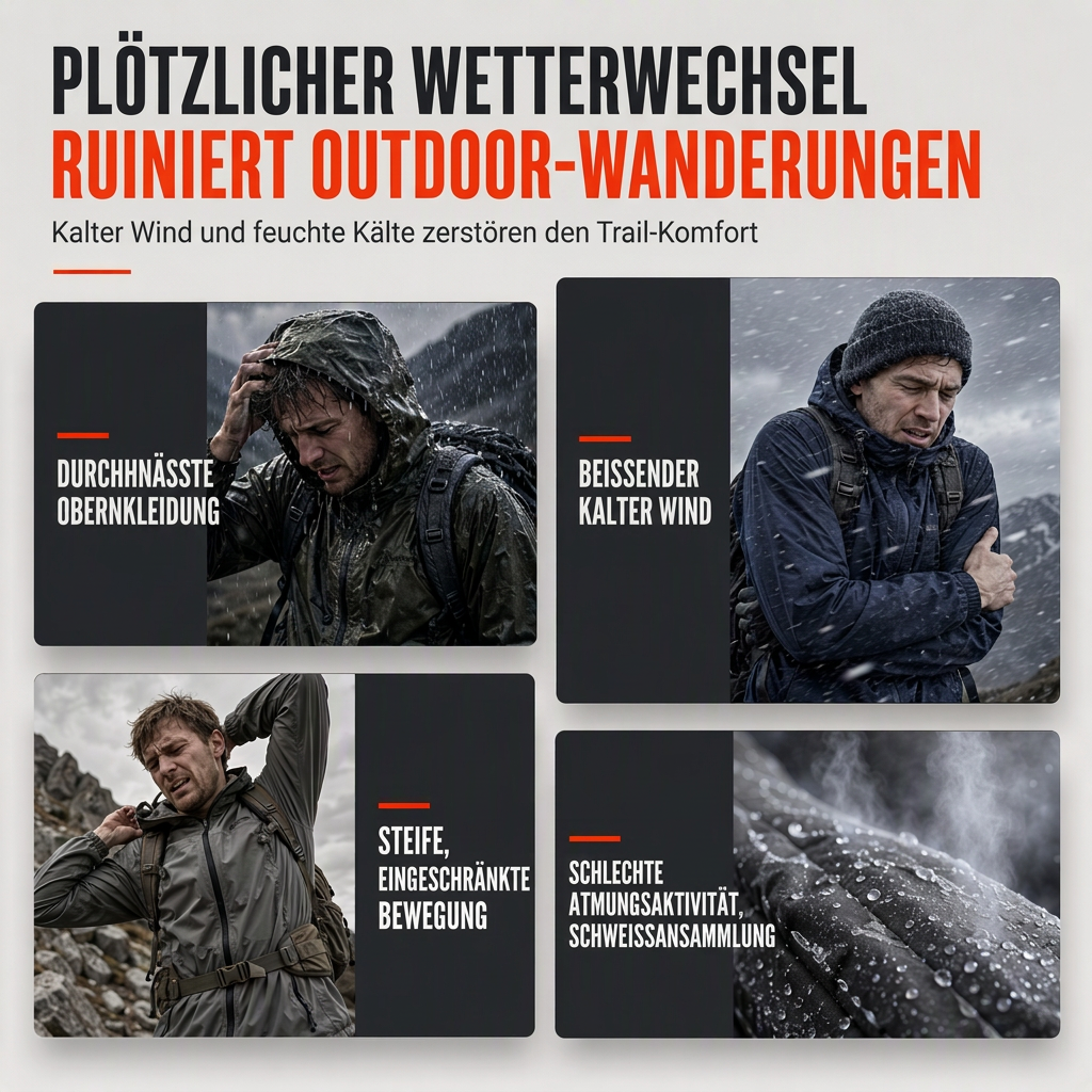 🎉✨ Herren-Outdoor-Windjacke mit abnehmbarer Kapuze
