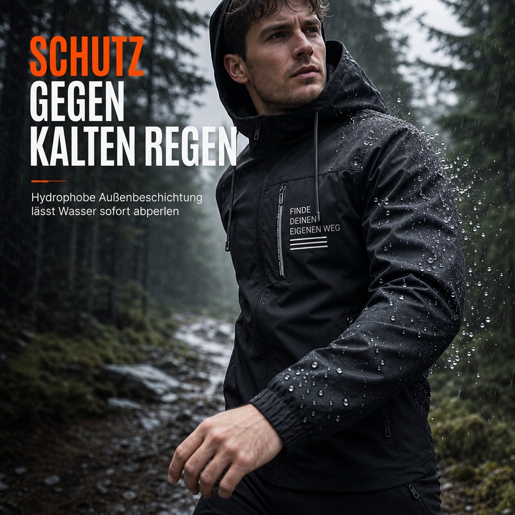🎉✨ Herren-Outdoor-Windjacke mit abnehmbarer Kapuze