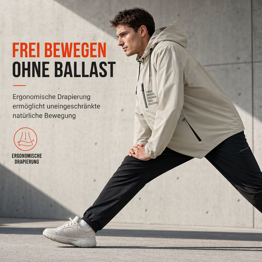 🎉✨ Herren-Outdoor-Windjacke mit abnehmbarer Kapuze