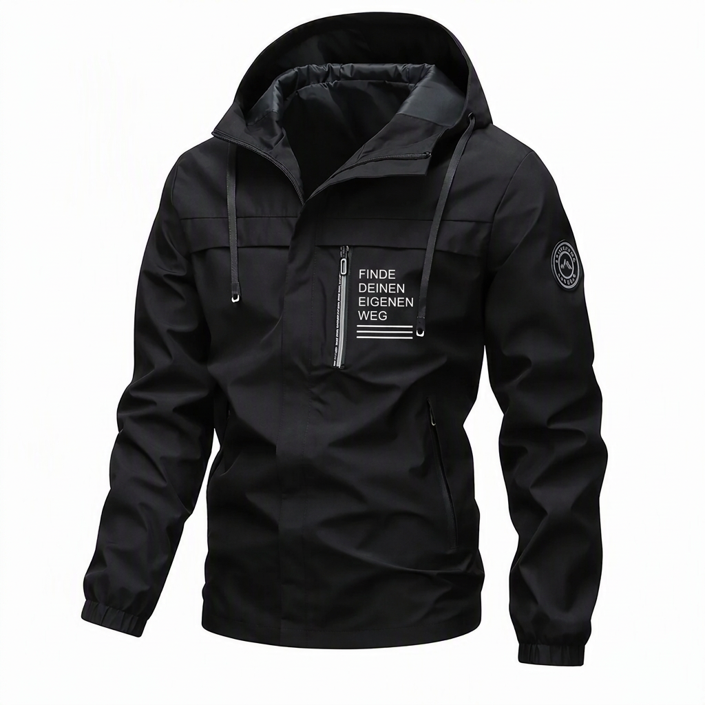 🎉✨ Herren-Outdoor-Windjacke mit abnehmbarer Kapuze