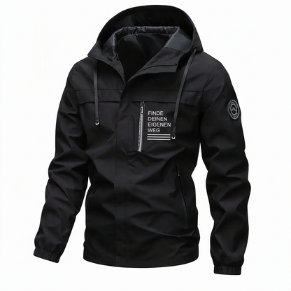 🎉✨ Herren-Outdoor-Windjacke mit abnehmbarer Kapuze