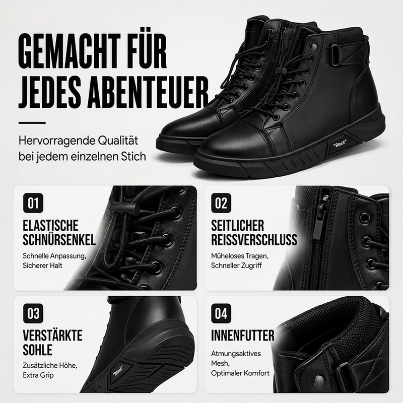💥 Wasserdichte Kampfstiefel aus echtem Leder für Herren