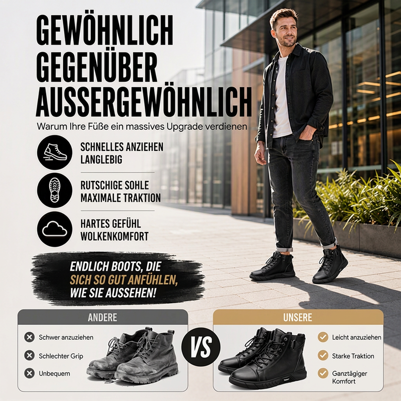 💥 Wasserdichte Kampfstiefel aus echtem Leder für Herren