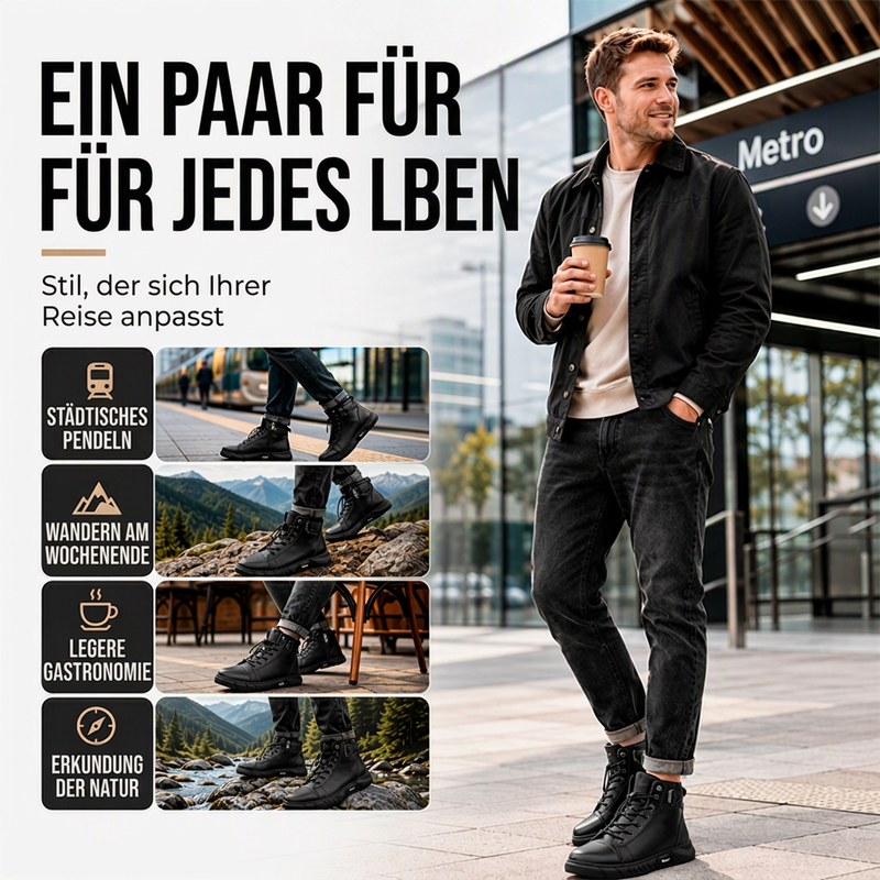 💥 Wasserdichte Kampfstiefel aus echtem Leder für Herren