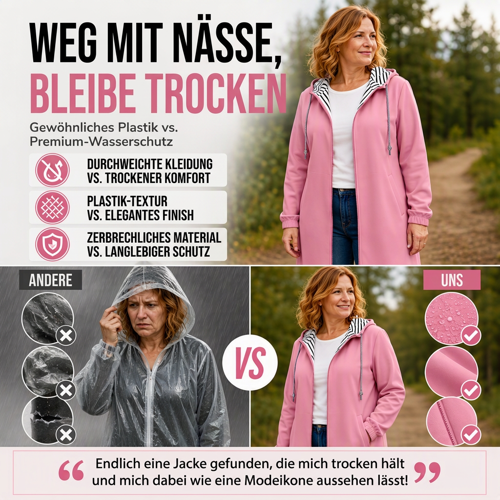 📦 Täglich 500+ Pakete versendet – der Wahnsinn! Wasserdichte Kapuzen-Freizeitjacke für Damen